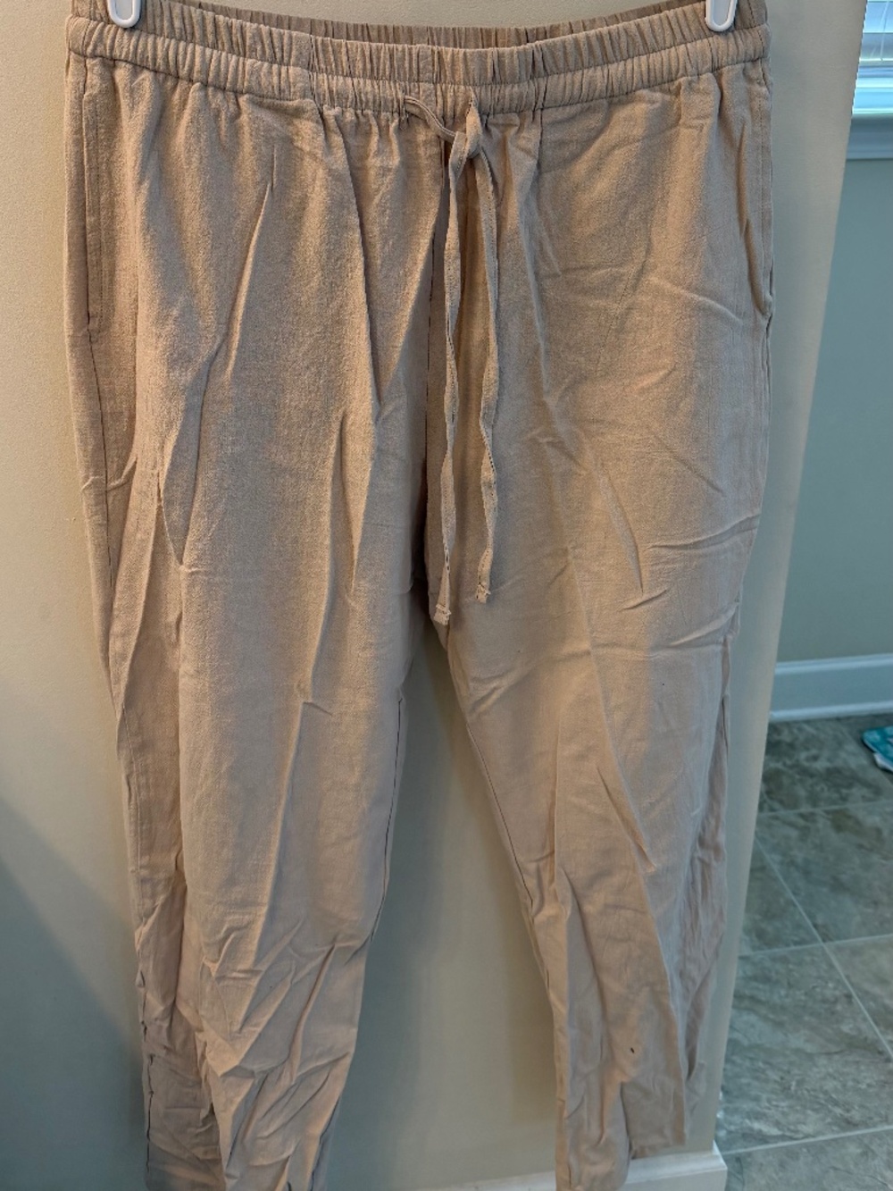 COOFANDY Men's Lightweight Linen Summer Pants, XL